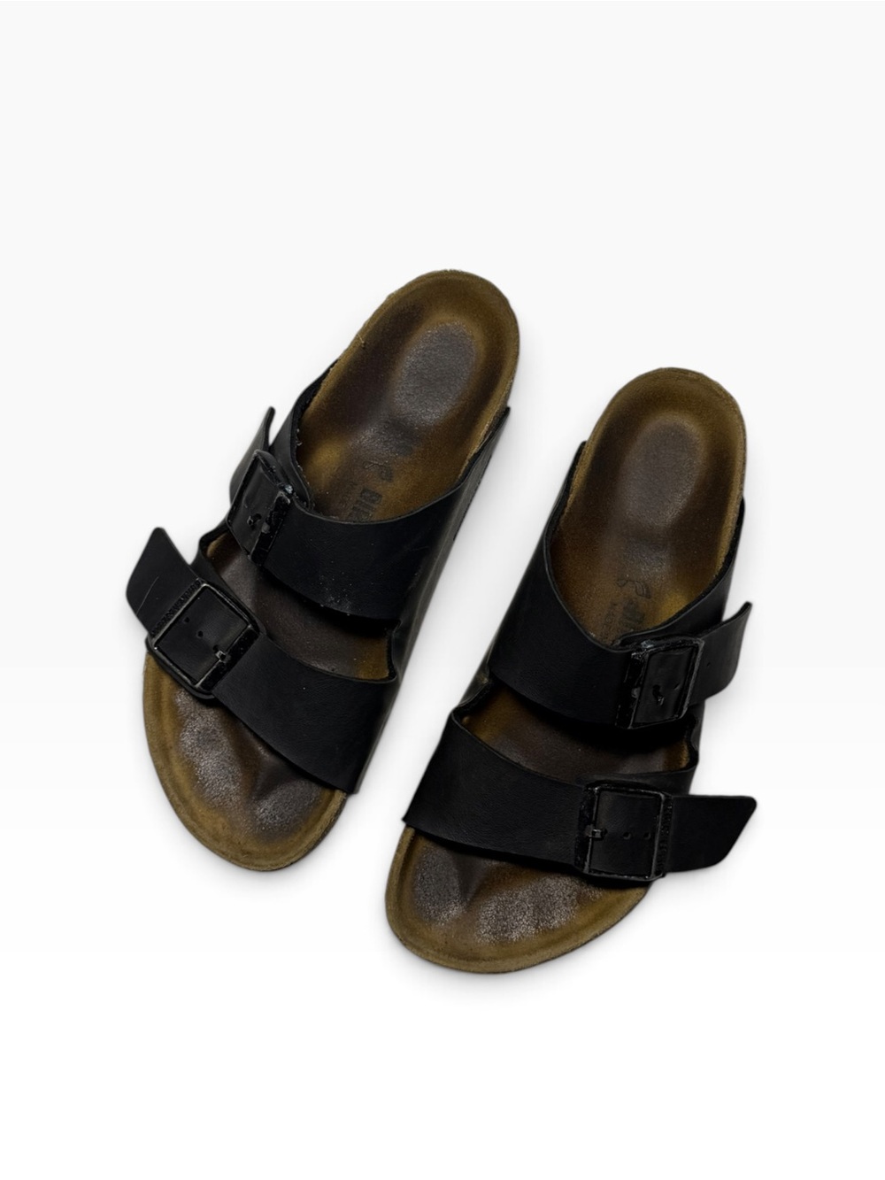 Birkenstock Arizona Black Leather Sandals Size 38